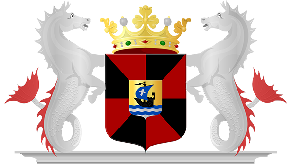 Wapen gemeente Almere - in kleur op transparante achtergrond - 600 * 337 pixels 
